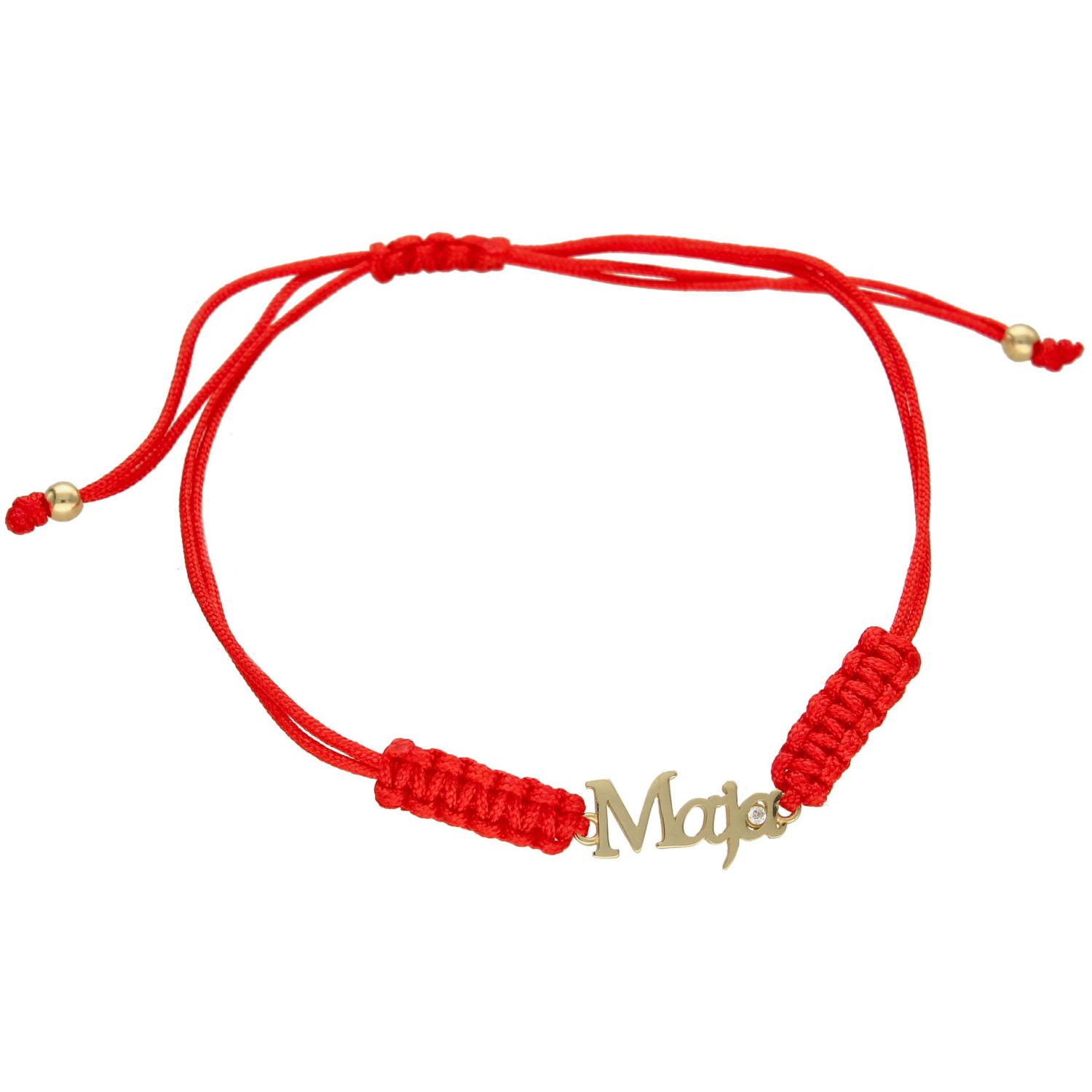 Złota bransoletka na czerwonym sznureczku z imieniem MAJA BR 6597 (1).jpg